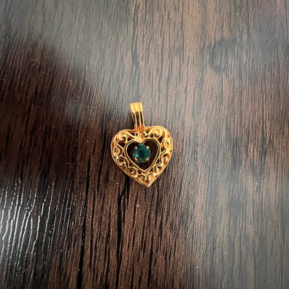 Heart December Birthstone Charm